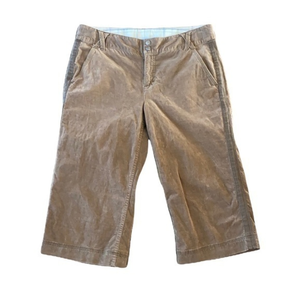 Athleta size 8 brown corduroy crop Capri pants